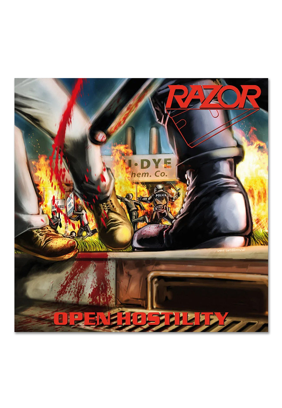 Razor - Open Hostility Ltd. Yellow/Black Galaxy - Colored Vinyl | Neutral-Image