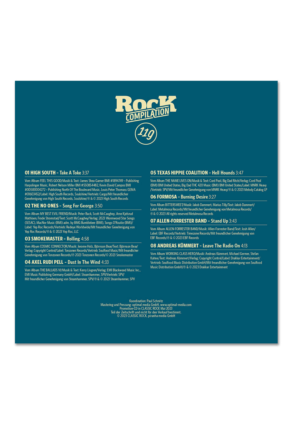 Classic Rock Nr. 119 - Scorpions: ein unschlagbares Team! Ausgabe 05/23 (Mai 2023) inkl. CD - Magazine | Neutral-Image