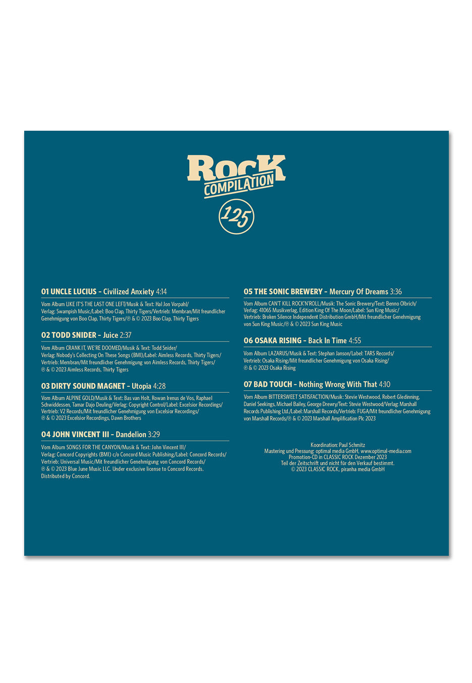 Classic Rock Nr. 125 - Status Quo sagen HELLO! (Dez 2023) inkl. CD - Magazine | Neutral-Image