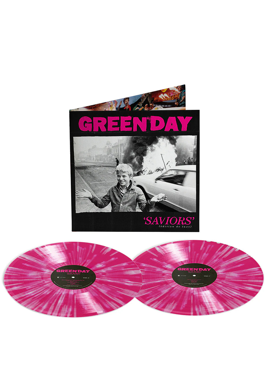 Green Day - Saviors (édition de luxe) Pink/White - Colored 2 Vinyl | Neutral-Image