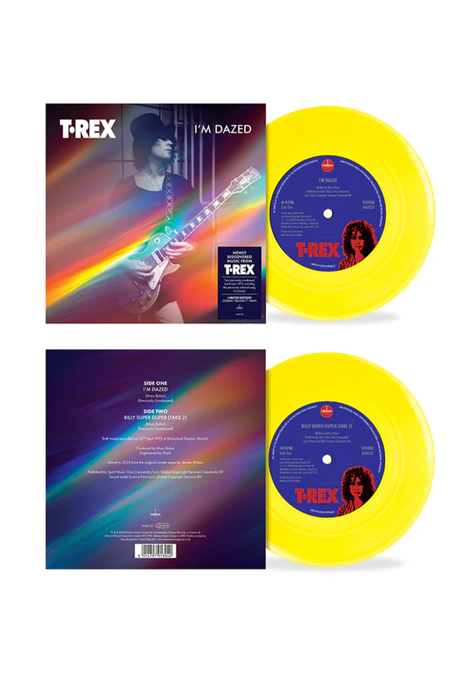 T. Rex - I'm Dazed / Billy Super Duper Ltd. Yellow - Colored 7 Inch | Neutral-Image
