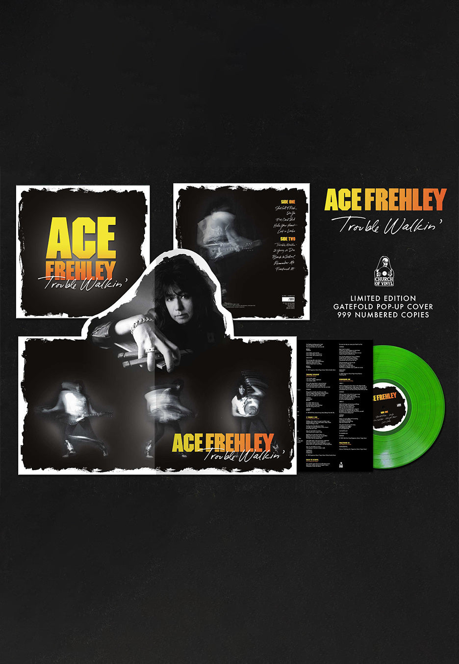 Ace Frehley - Trouble Walkin' Ltd. Green - Colored PopUp Vinyl | Neutral-Image