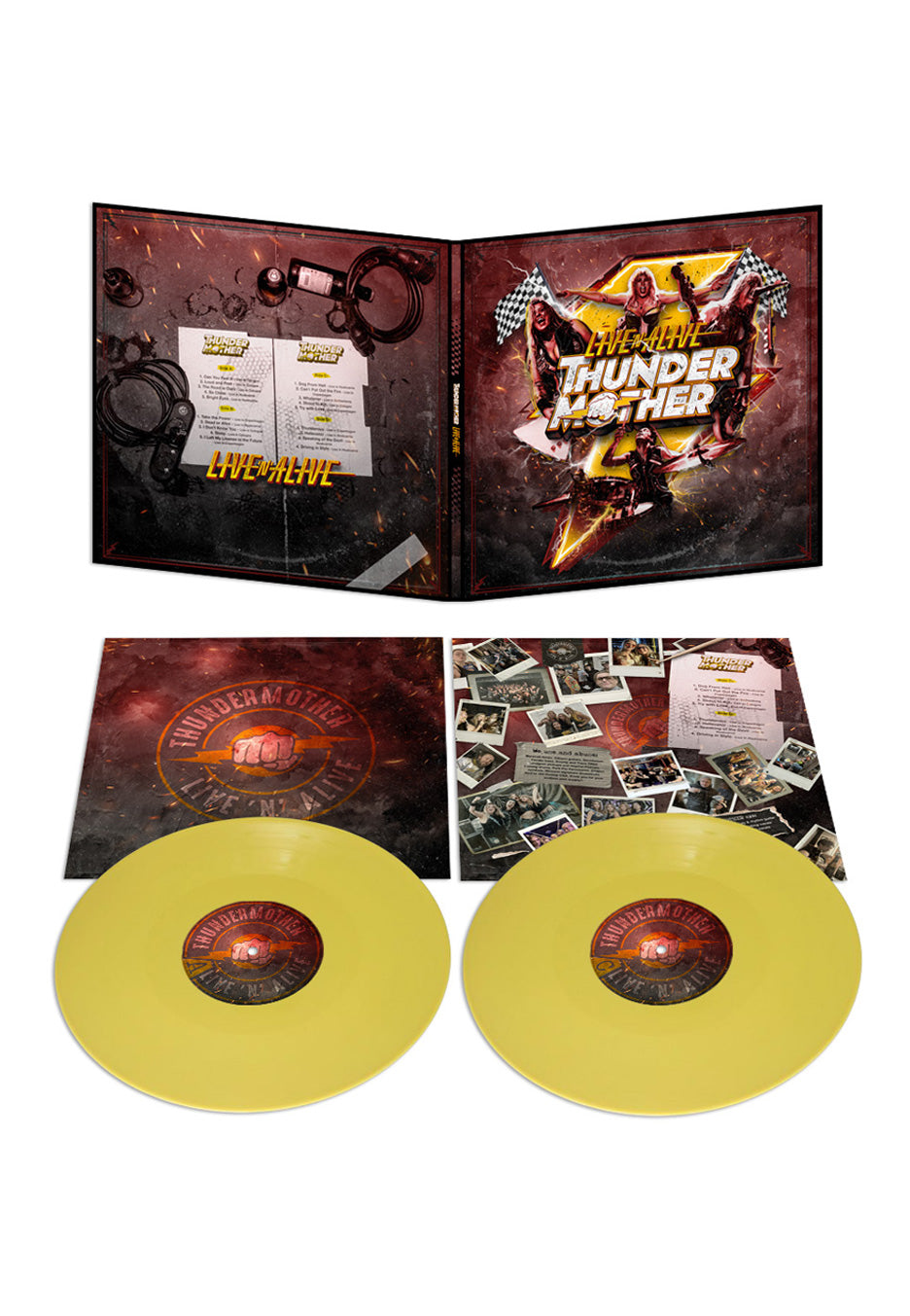 Thundermother - Live'n'Alive Yellow - Colored 2 Vinyl | Neutral-Image