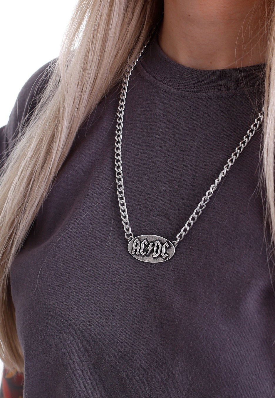 AC/DC - Oval - Necklace | Neutral-Image