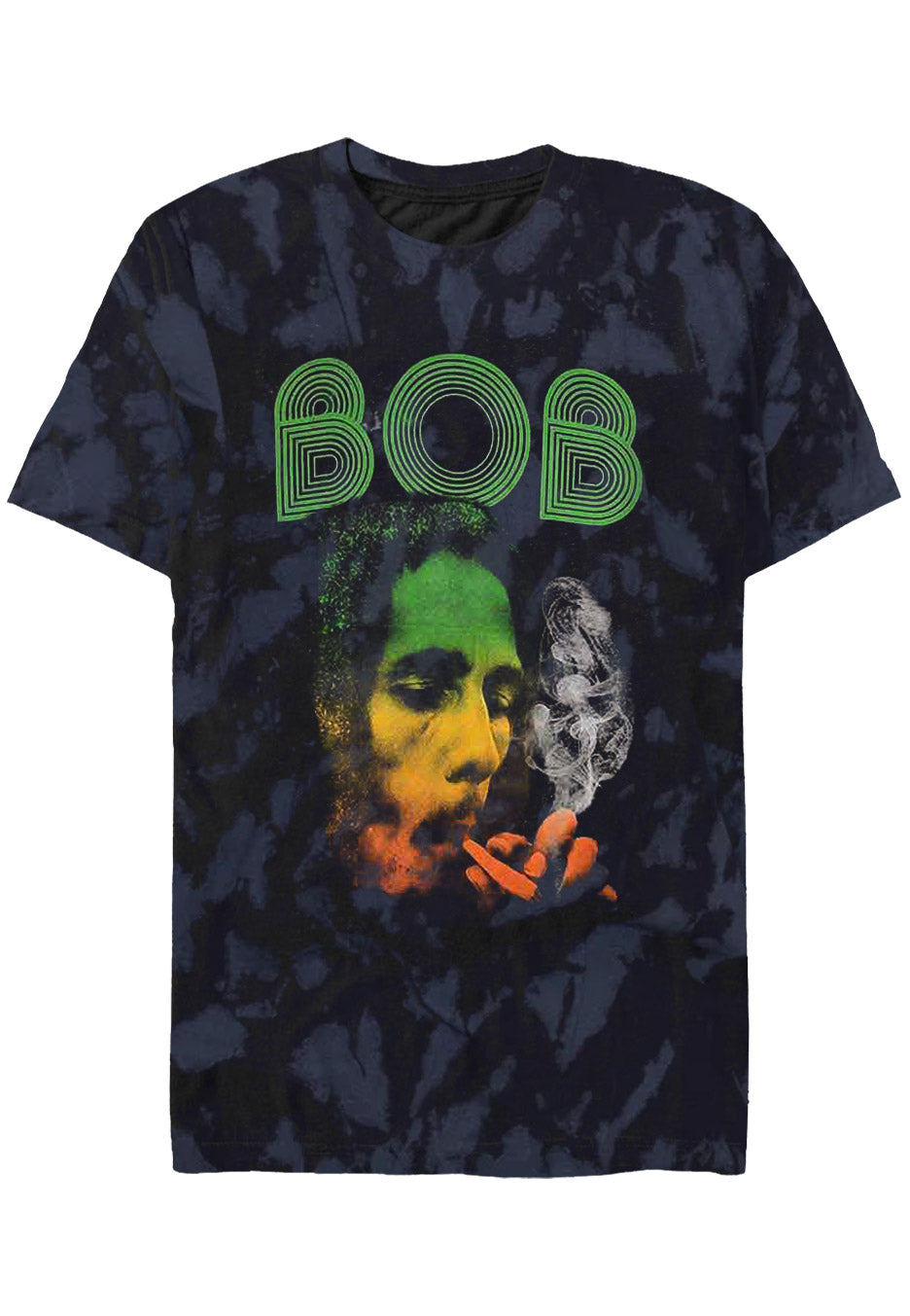 Bob Marley - Smoke Gradient Dip Dye - T-Shirt | Neutral-Image