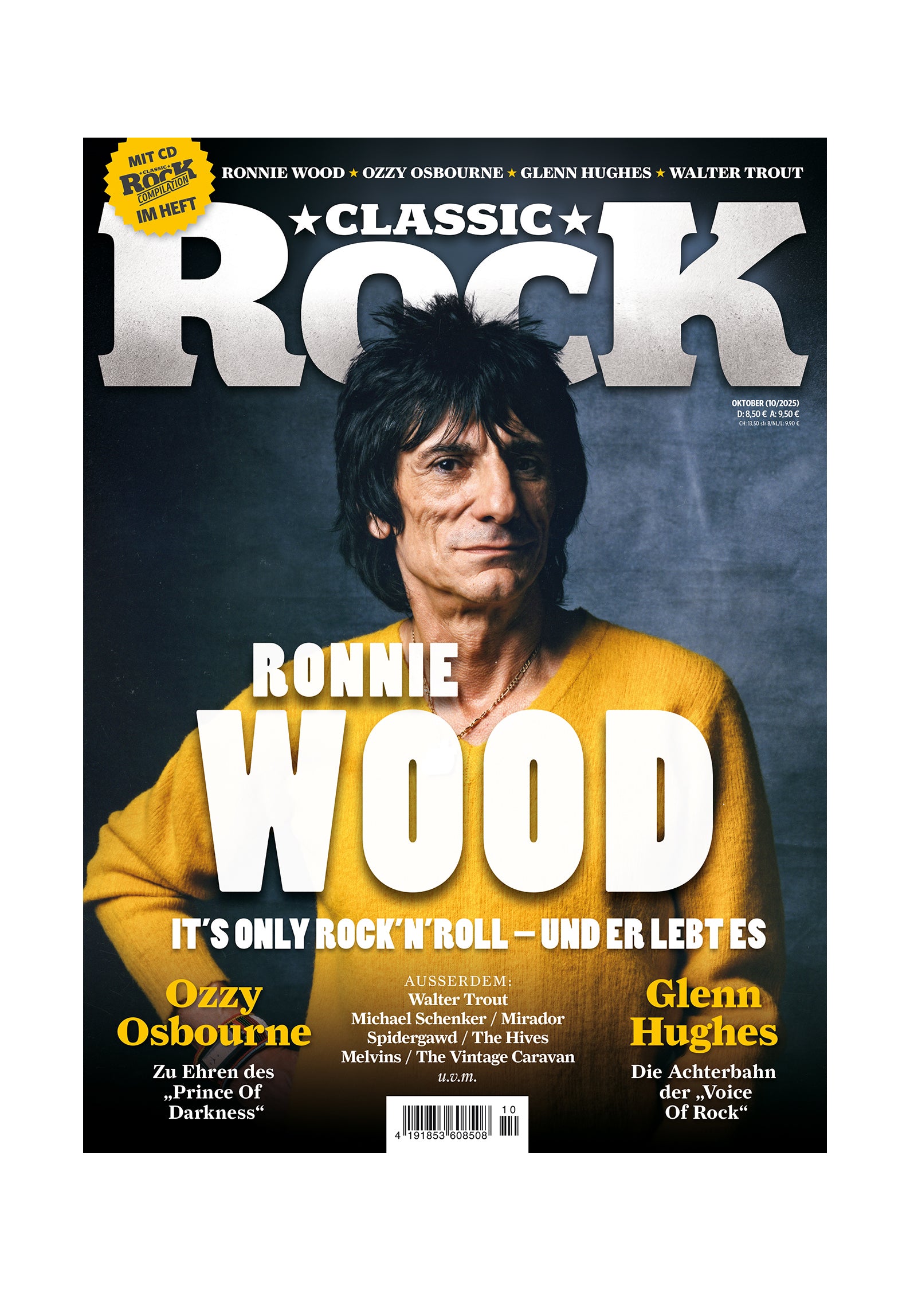 Classic Rock Nr. 143 - Ronnie Wood (Oktober 2025) inkl. CD - Magazine | Neutral-Image