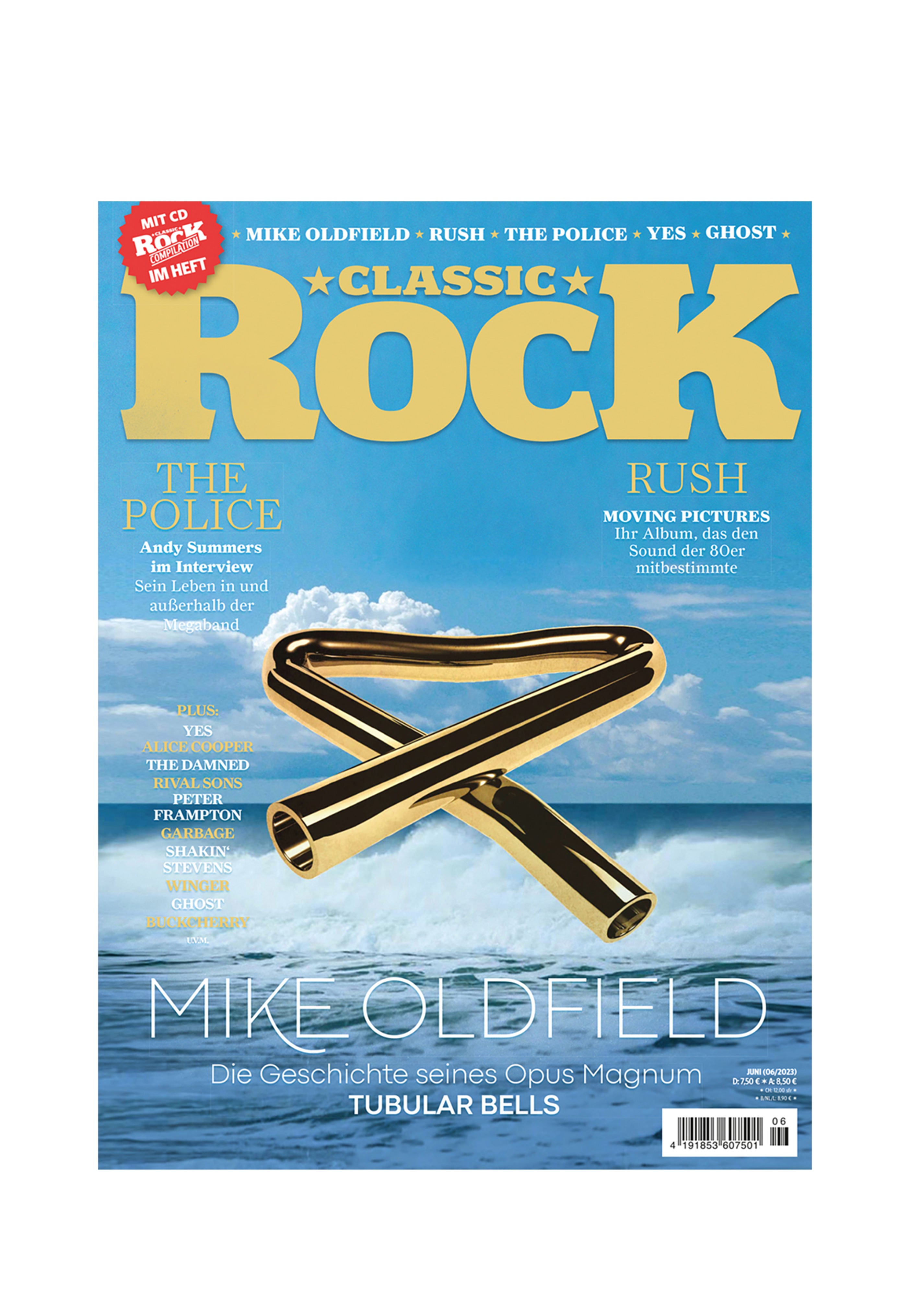 Classic Rock Nr. 120 - Mike Oldfield: 50 Jahre TUBULAR BELLS! Ausgabe 06/23 (Juni 2023) inkl. CD - Magazine | Neutral-Image