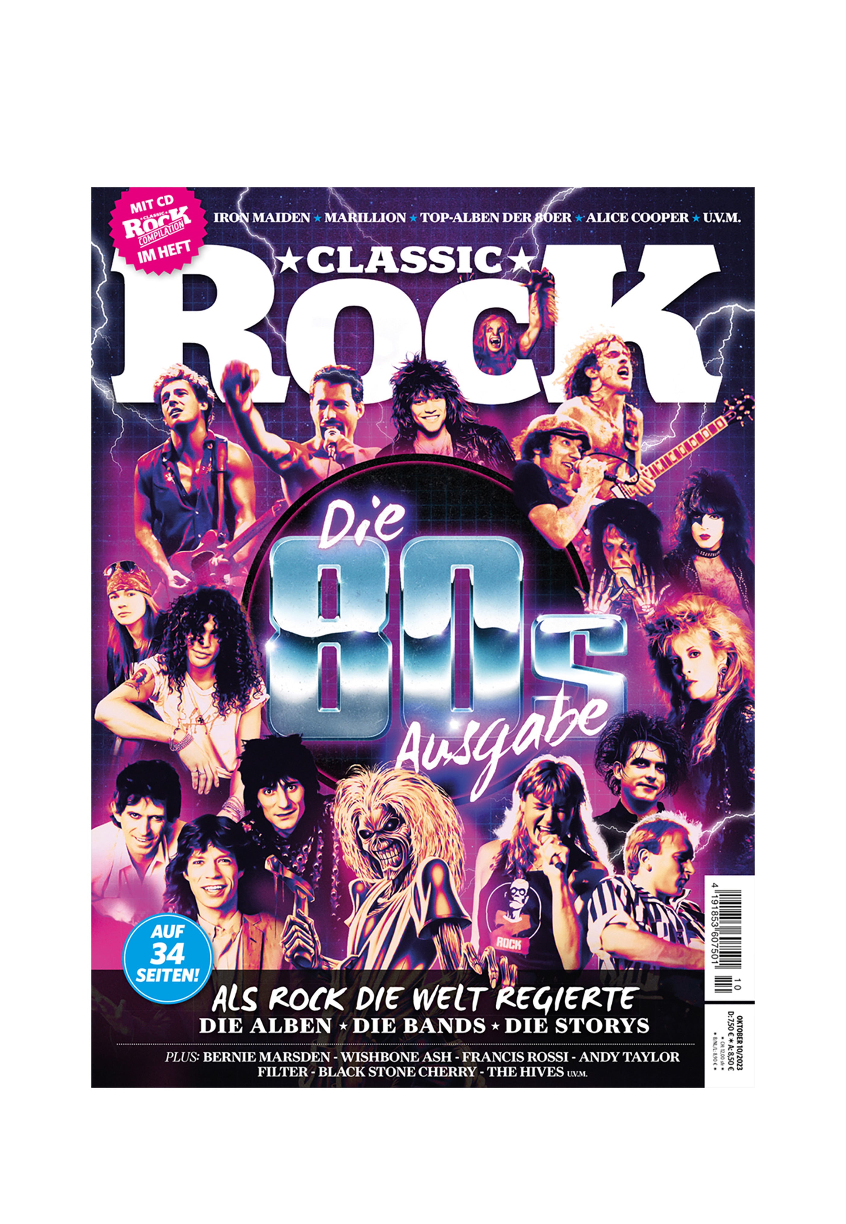 Classic Rock Nr. 123 - Die 80s - als Rock die Welt regierte (Oktober 2023) inkl. CD - Magazine | Neutral-Image
