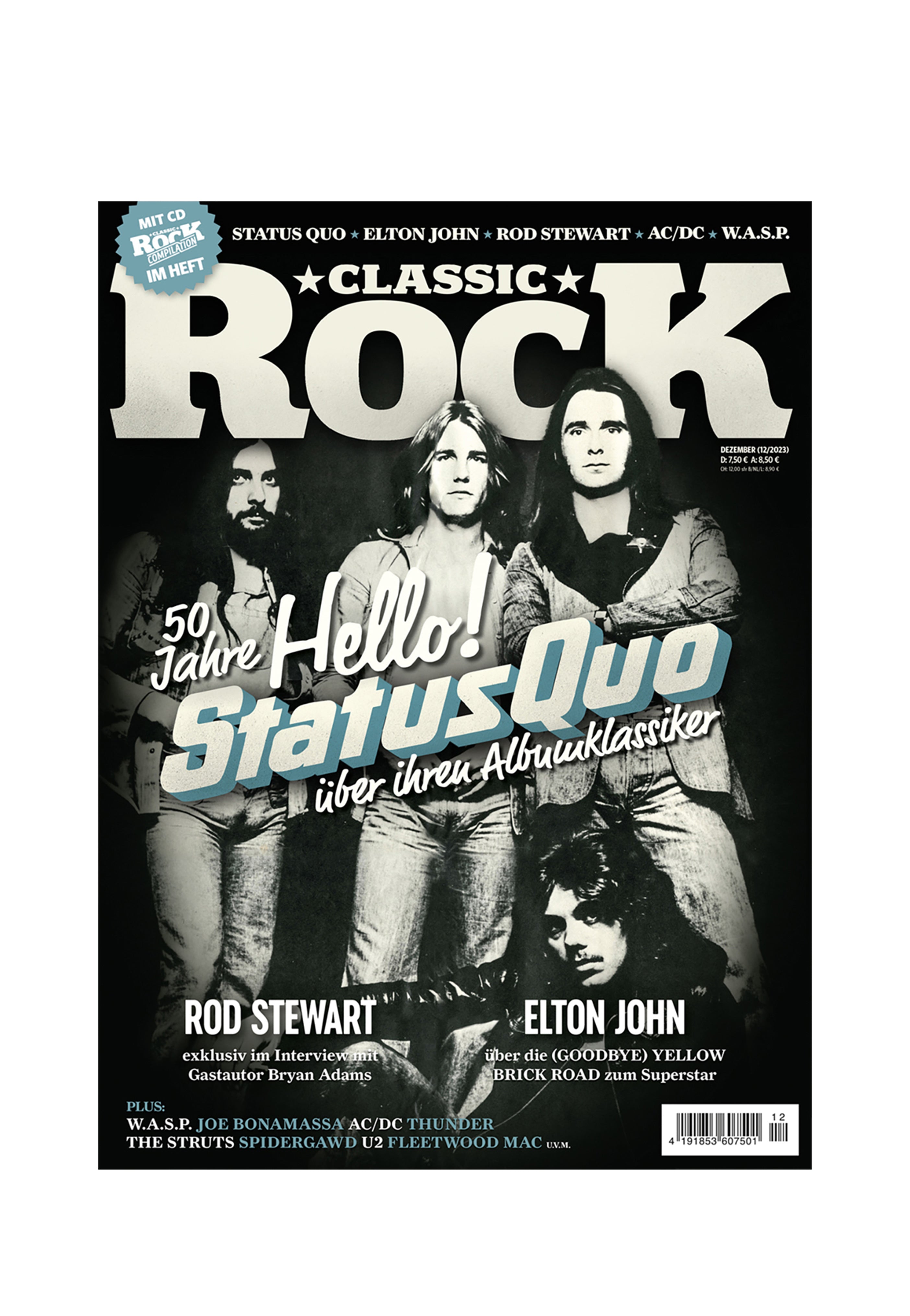 Classic Rock Nr. 125 - Status Quo sagen HELLO! (Dez 2023) inkl. CD - Magazine | Neutral-Image