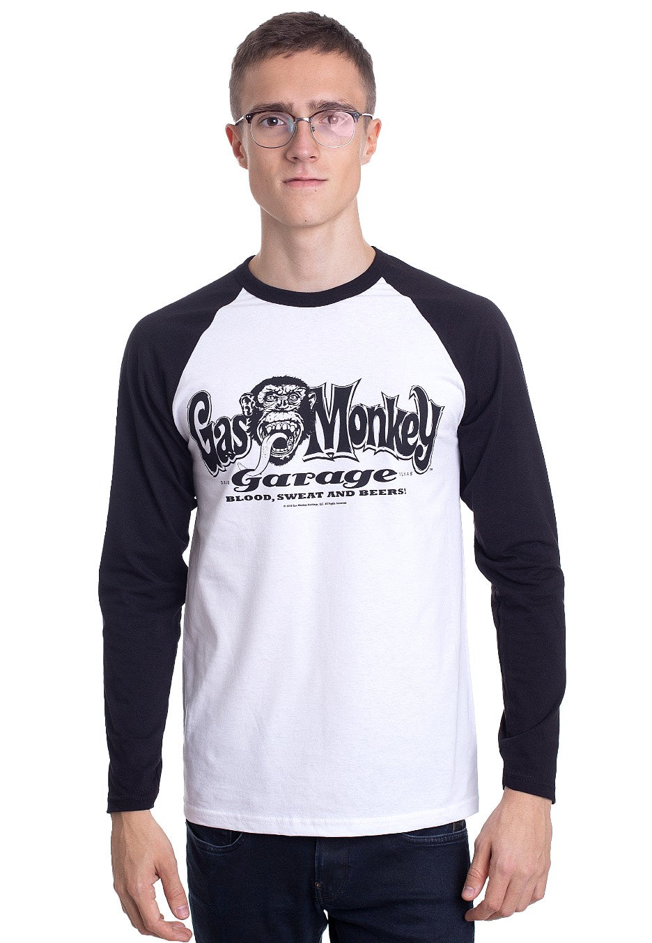 Gas Monkey Garage - Logo Baseball White - Longsleeve | Men-Image