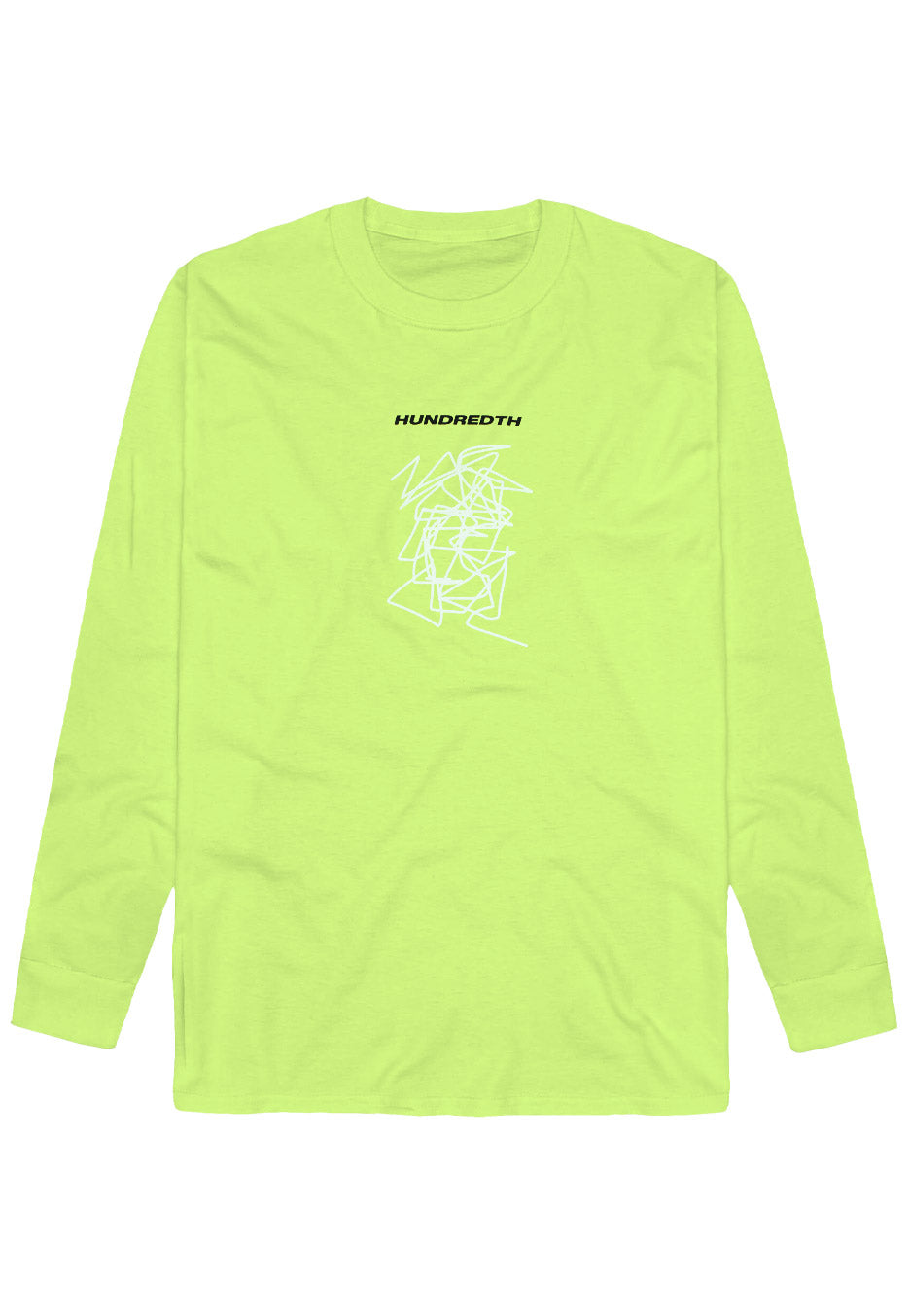Hundredth - Scribble Safety Green - Longsleeve | Neutral-Image