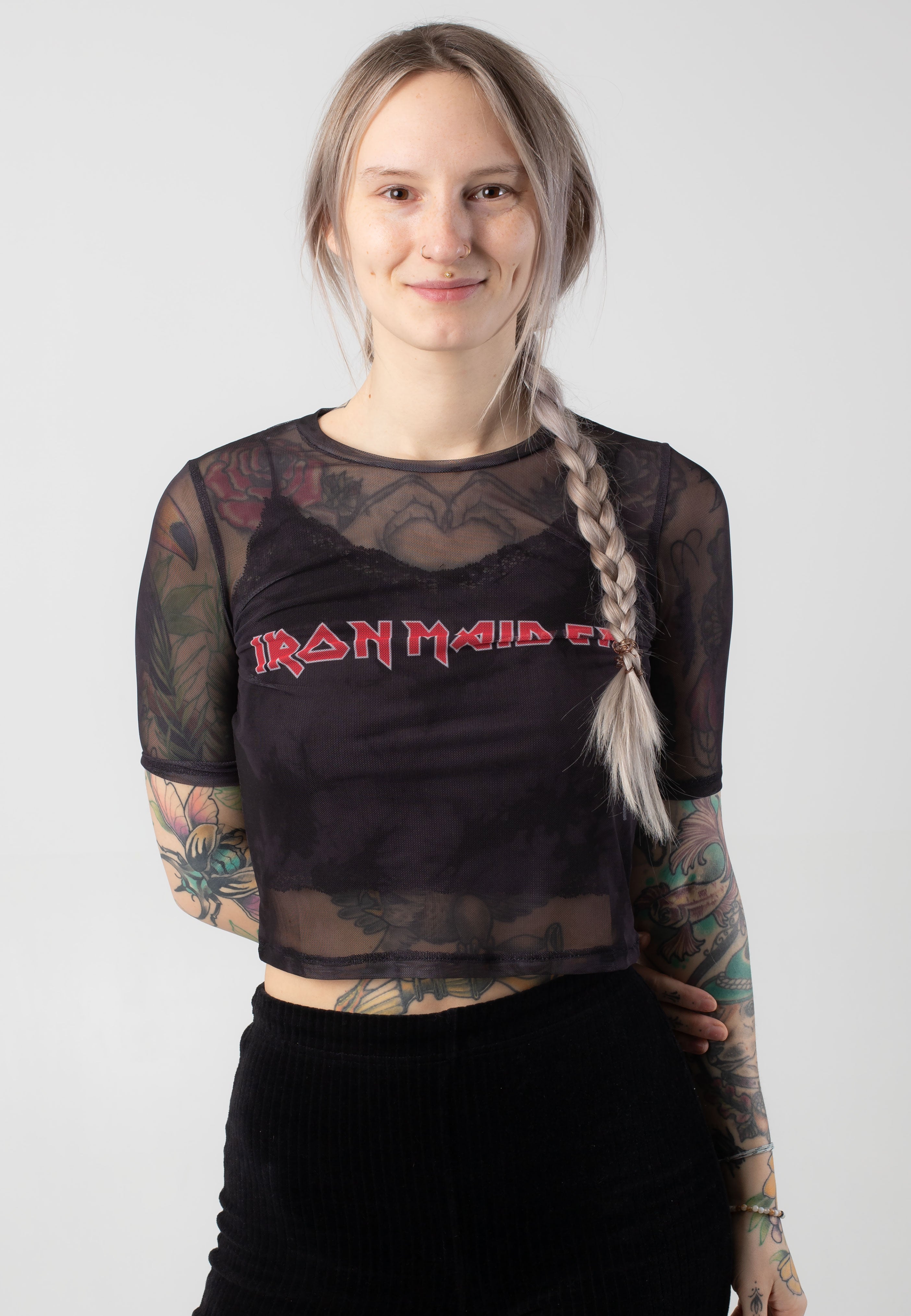 Iron Maiden - Logo Mesh Cropped - Girly | Women-Image