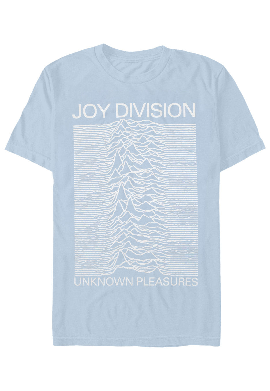 Joy Division - Unknown Pleasures White On Blue - T-Shirt | Neutral-Image