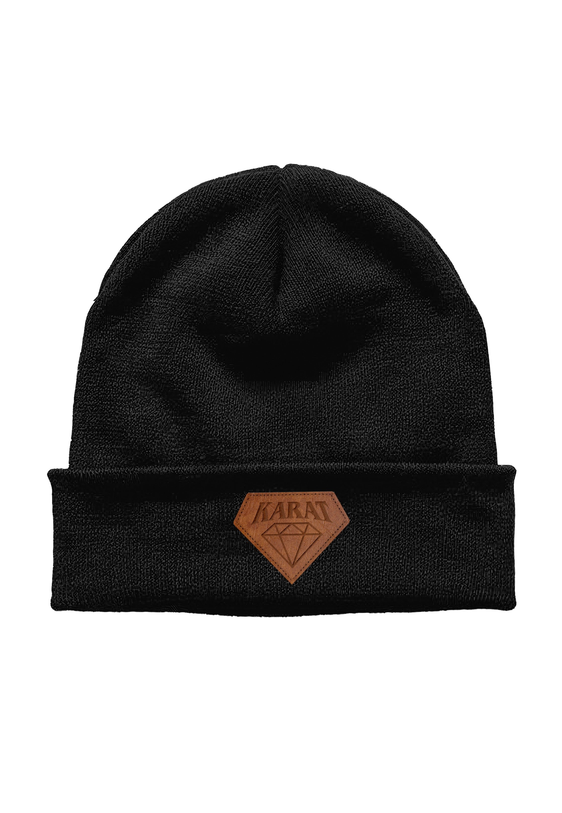 Karat - Diamant Logo Fake Leather Patch Long - Beanie | Neutral-Image