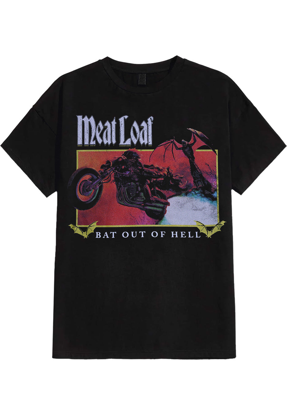 Meat Loaf - Bat Out Of Hell Rectangle - T-Shirt | Neutral-Image