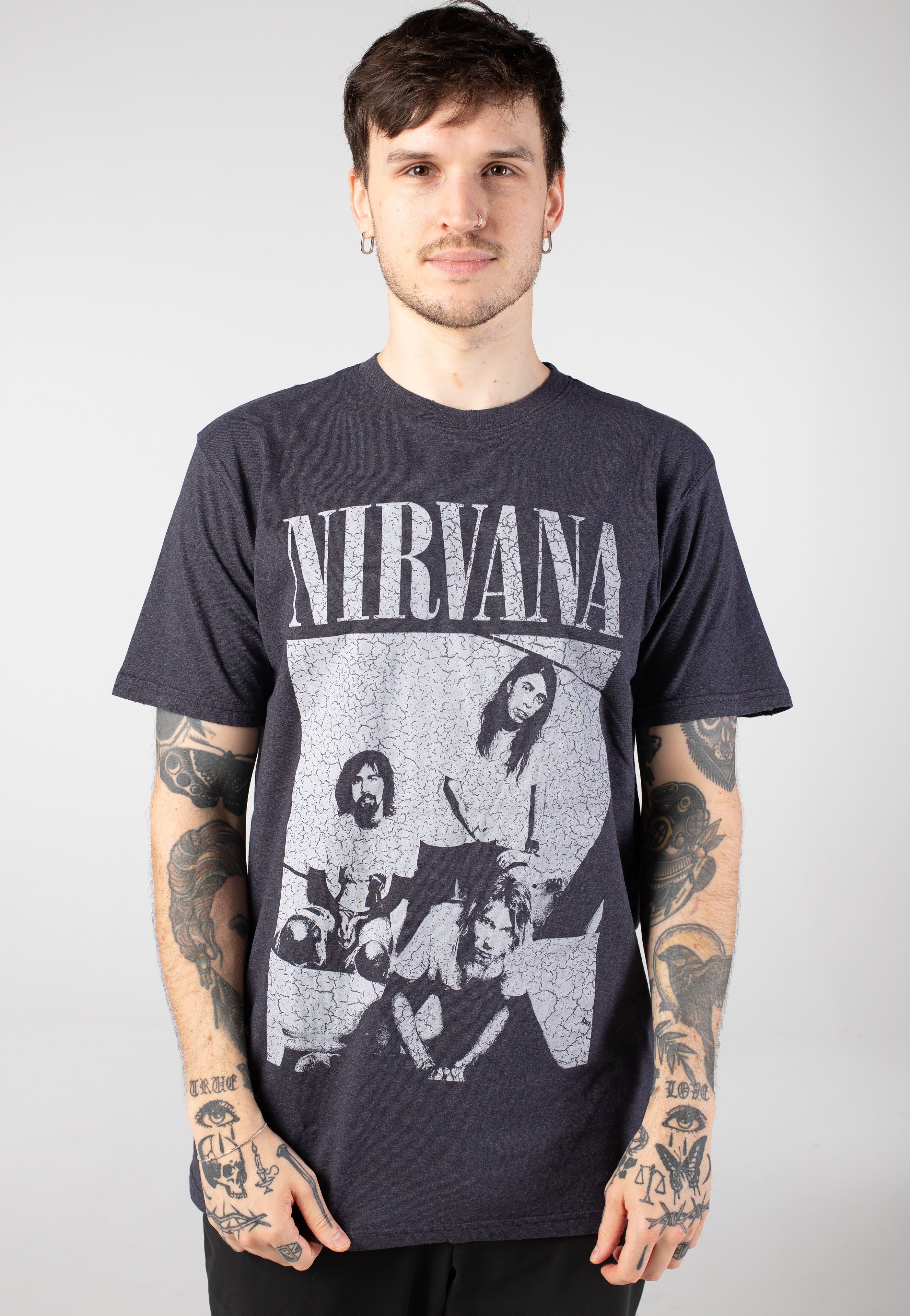 Nirvana - Distressed Sitting - T-Shirt | Men-Image