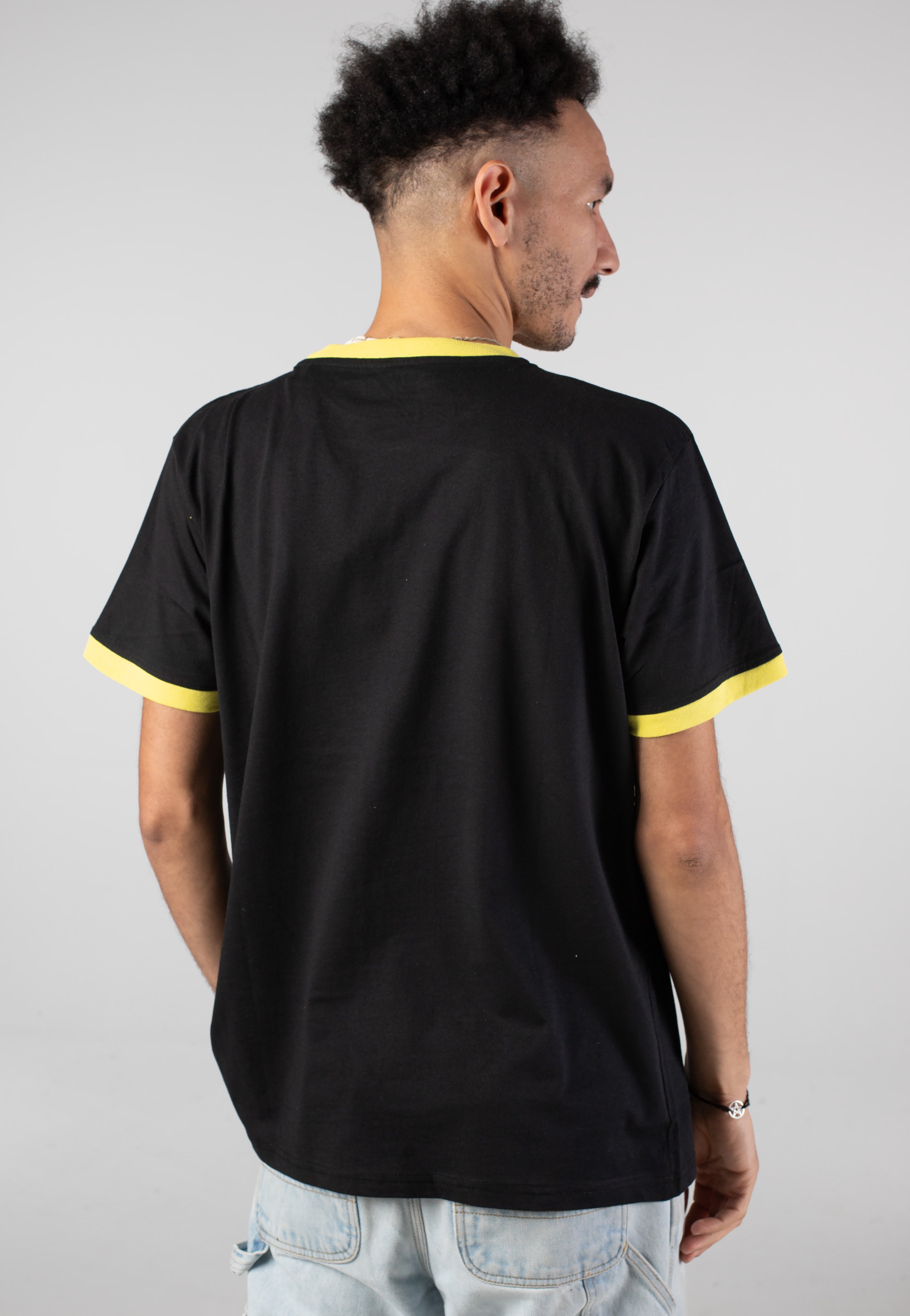 Nirvana - Outline Happy Face Ringer - T-Shirt | Men-Image