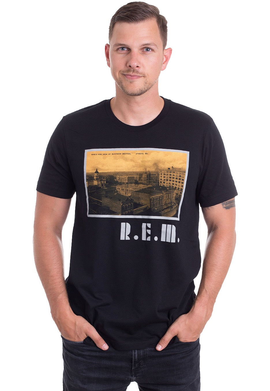 R.E.M. - Athens Postcard - T-Shirt | Men-Image